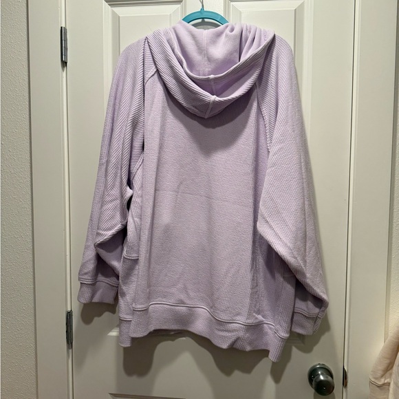 Aerie XXL oversize full zip hoodie Lavender - Picture 3 of 3